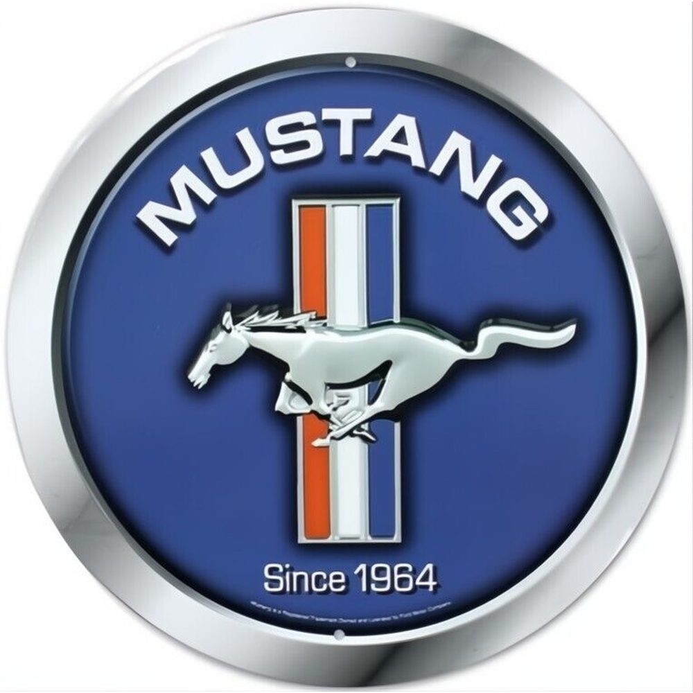 Ford Mustang Since 1964 Licensed Novelty Metal 12" Circular Sign Home & Garden:Home Décor:Plaques & Signs Style Your Walls